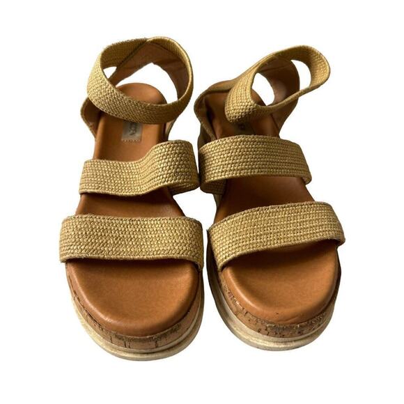 Steve Madden Bandi Platform Wedge Comfort Sandal Women's Size 8 Tan 23431 - Picture 2 of 7